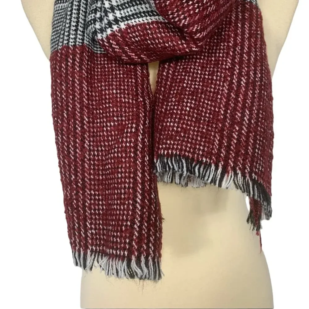 INC‎ International Concepts Plaid Colorblock Scarf